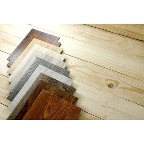 Laminated floor tiles