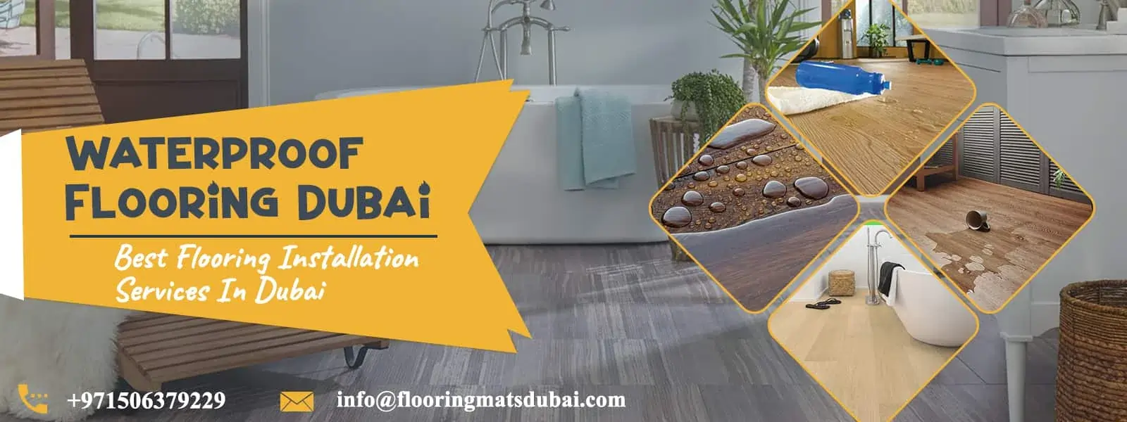 Waterproof flooring banner