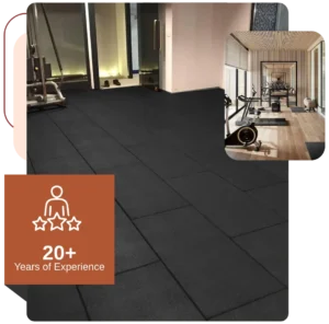 Weightlifting area flooring in Dubai gym