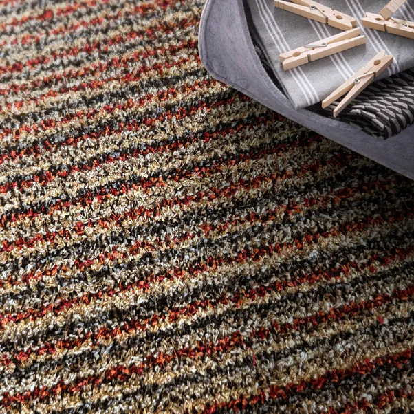 Marvel Striped Cotton Washable Doormat