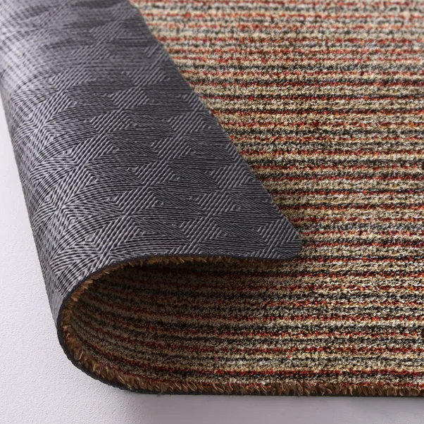 Marvel Striped Cotton Washable Doormat