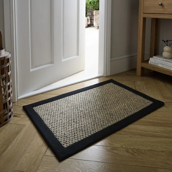 Sisal Look Washable Border Doormat